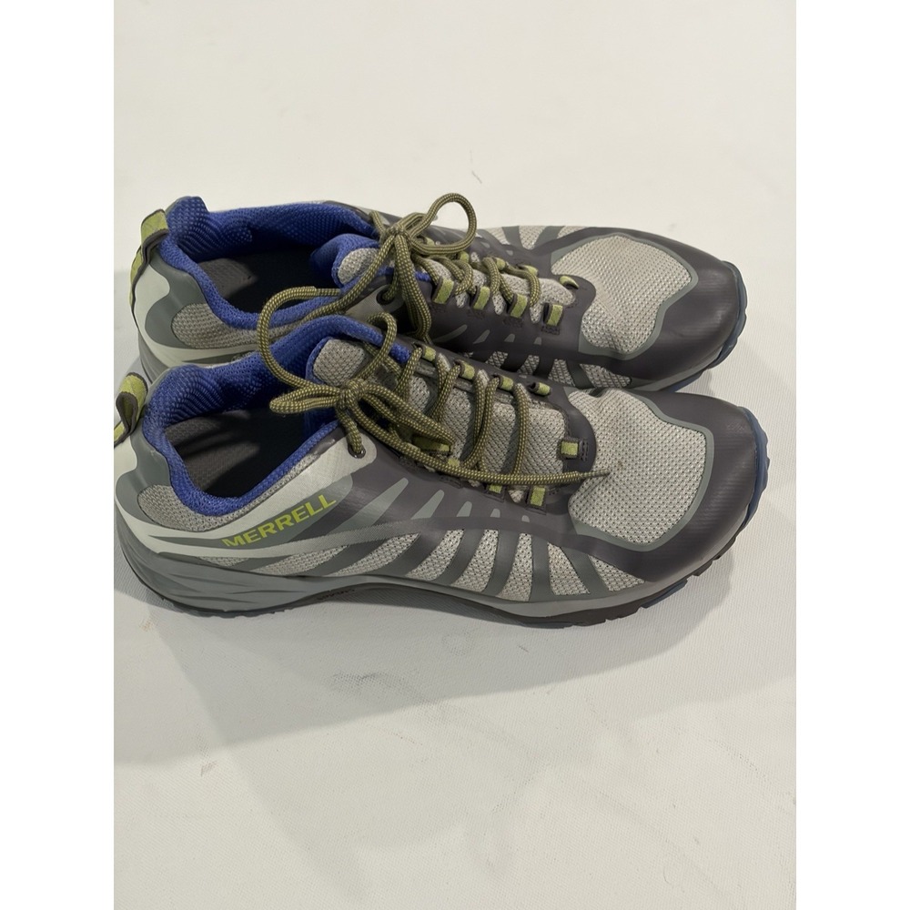 Merrell Siren Edge Q2 Hiking Shoes Womens 11 Mesh Trail Sneaker J41324 Gray Blue